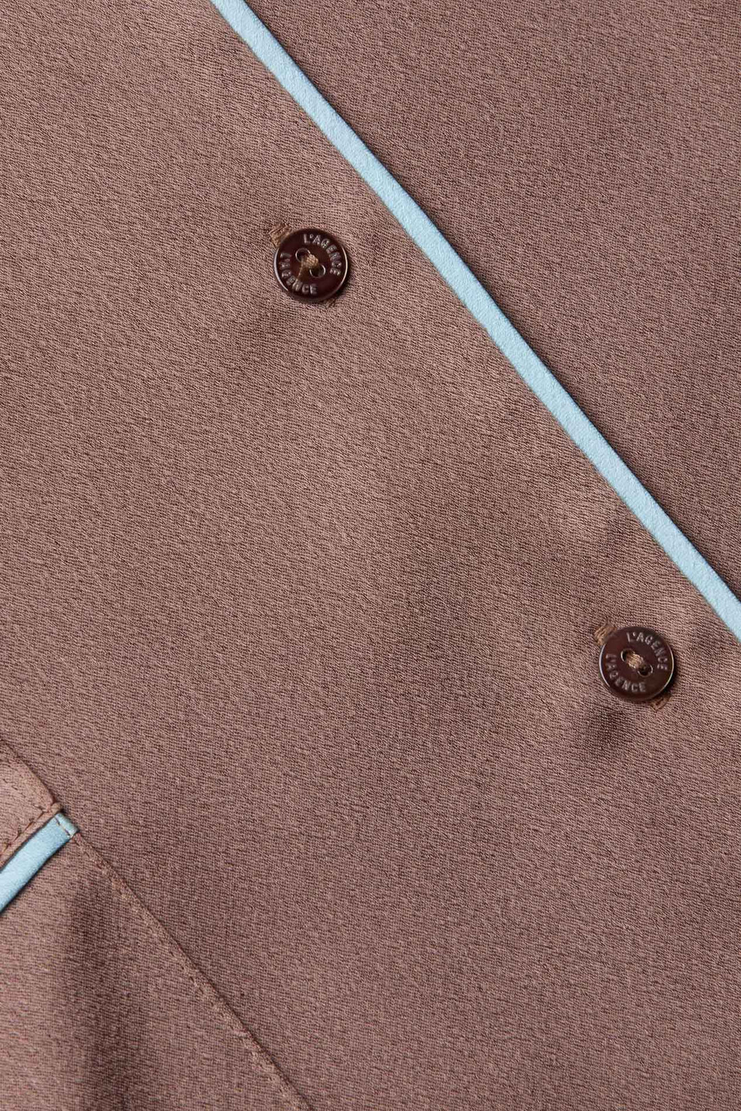 Mara Blouse Mocha Tan/Cool Blue