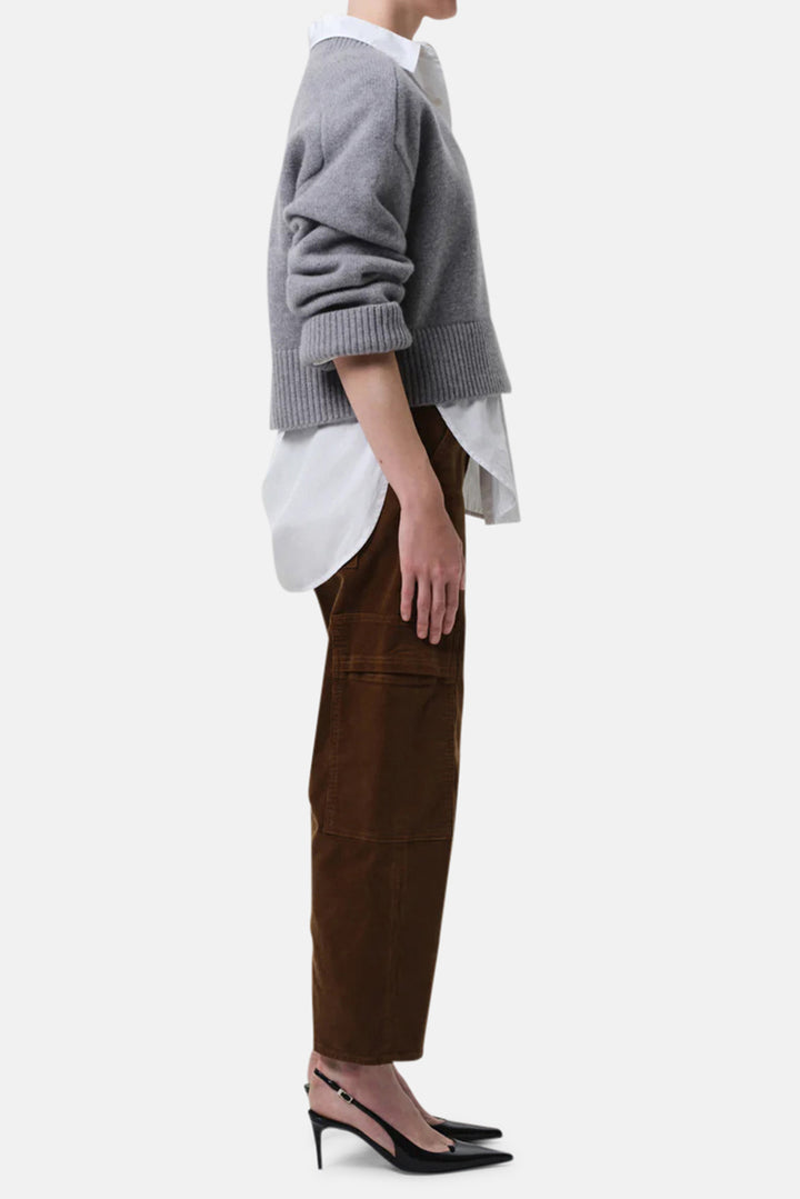 Marcelle Low Slung Cargo In Corduro Manuka