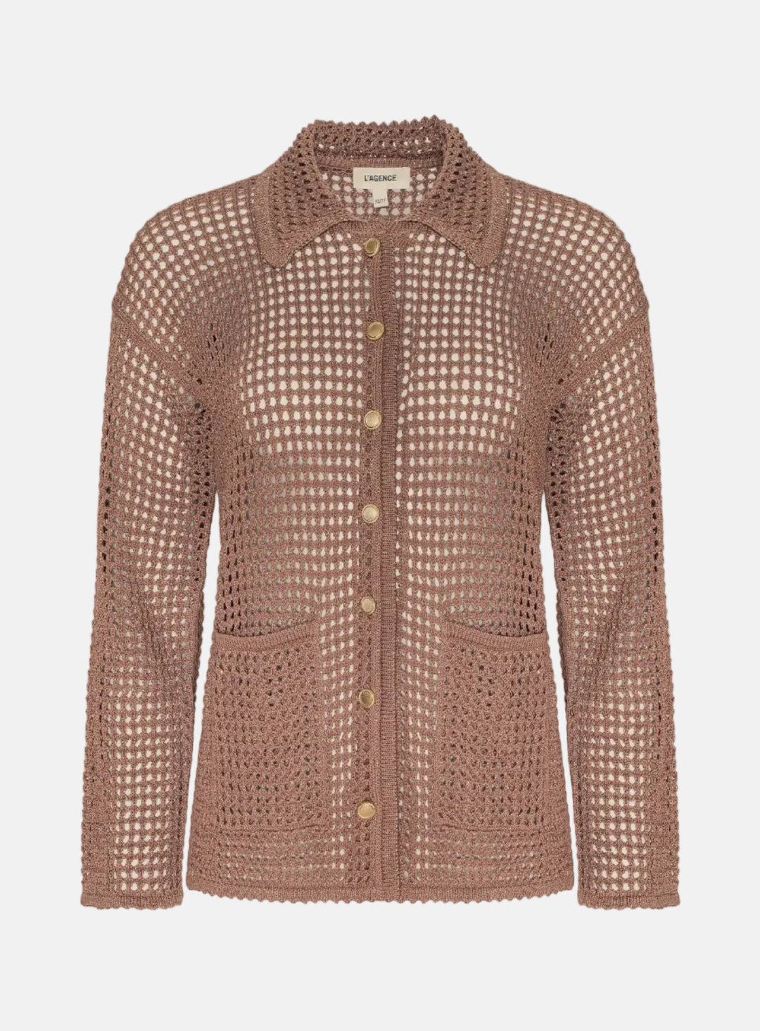 Mariana Pointelle Knit Shirt Hazelnut