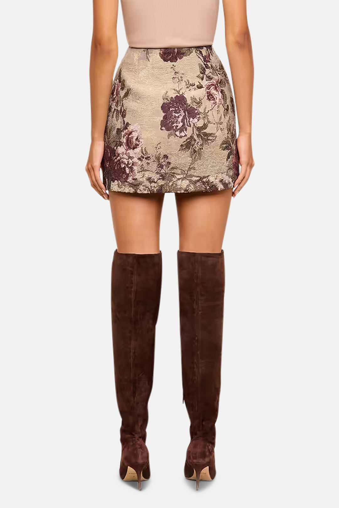 Marseille Mini Skirt Multi Leopard Tapestry Print