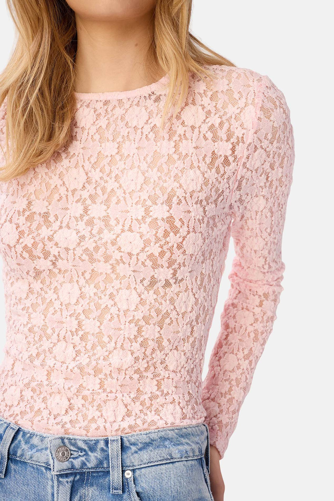 Meli Stretch Lace Top Dogwood