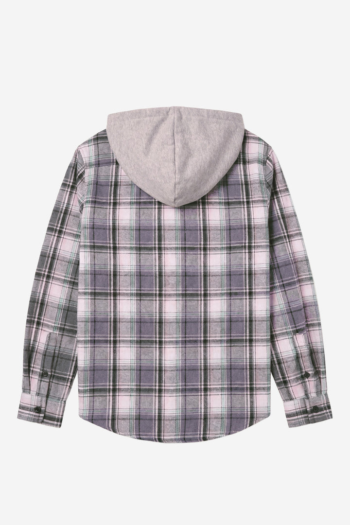 Dylan Flannel Grey Plaid w/Grey Hood