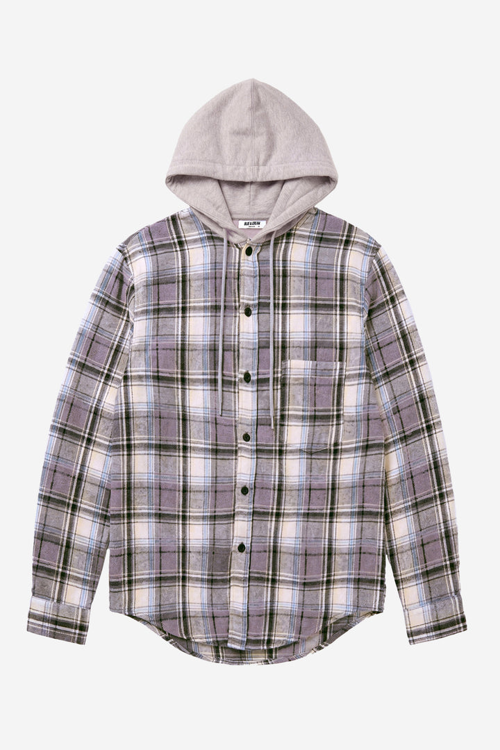Dylan Flannel Grey Plaid w/Grey Hood