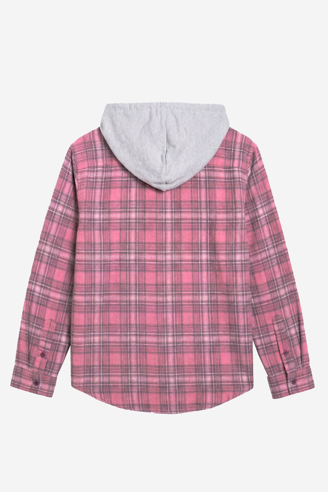 Dylan Flannel Pink Plaid w/Grey Hood