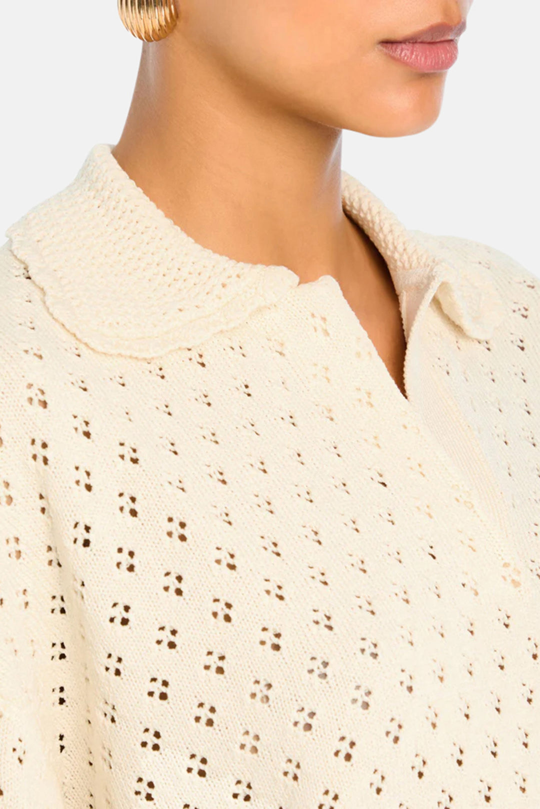 Mica Knit Pullover Eggshell