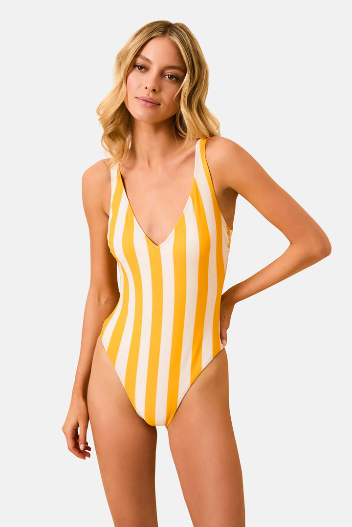 Michelle Reversible One Piece Pineapple / Brule Stripe
