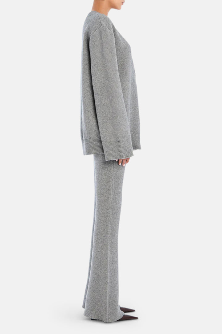 Mickie Knit Flare Pant Medium Grey