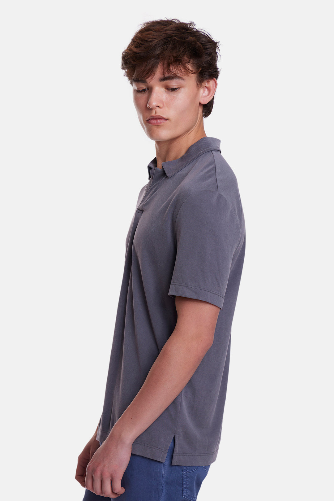 Micro Pique Johnny Polo Charcoal