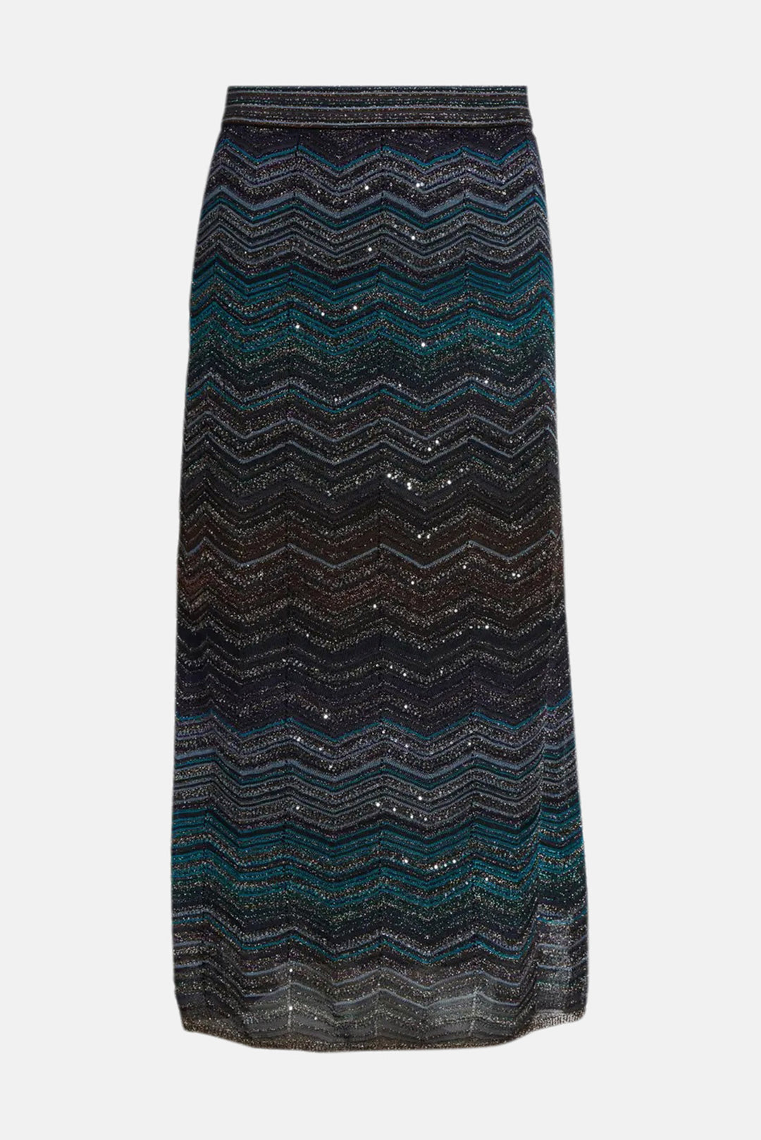 Midi Skirt Dark Blue Tones