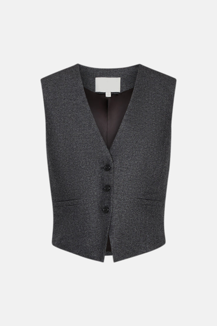 Mila Vest in Medium Heather Grey