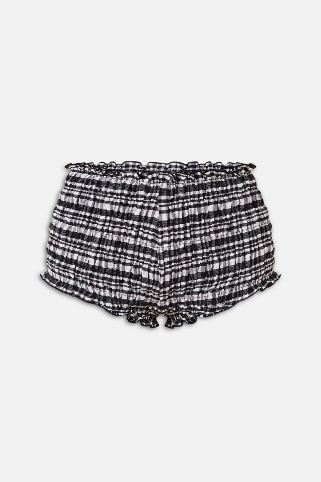 Mimi Short Puckered Plaid Noir