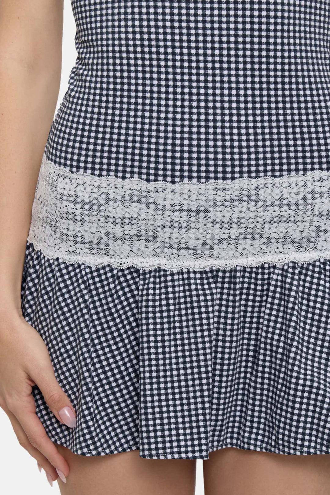 Mirage Gingham Mini Dress Midnight Wishes