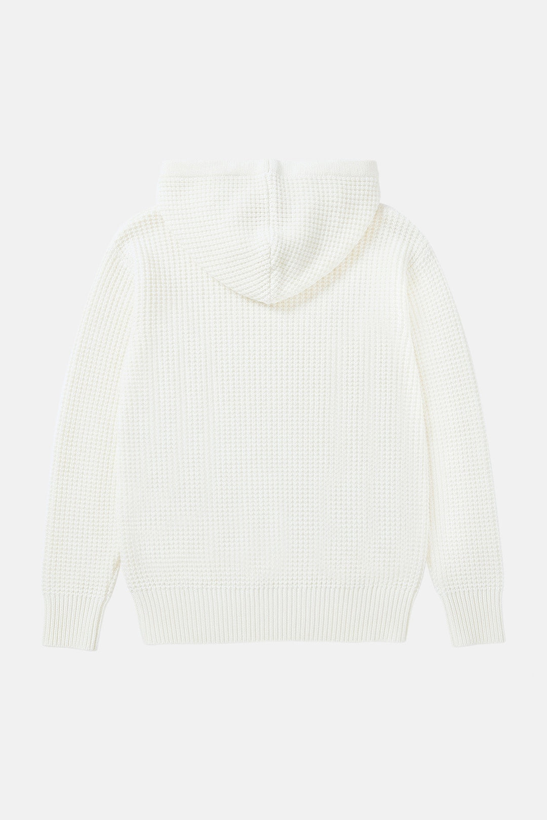 Montecito Waffle Pullover Hoodie White