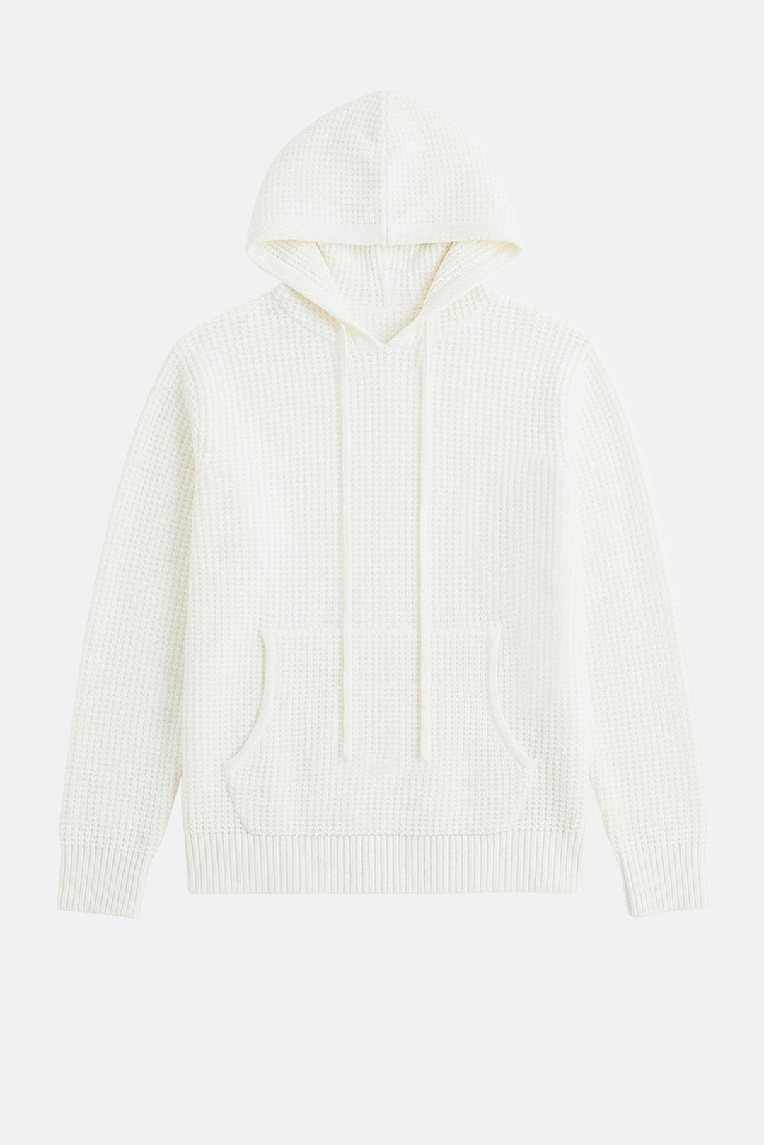 Montecito Waffle Pullover Hoodie White