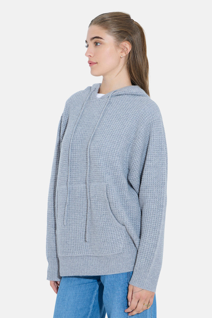 Montecito Waffle Pullover Hoodie Castle Grey