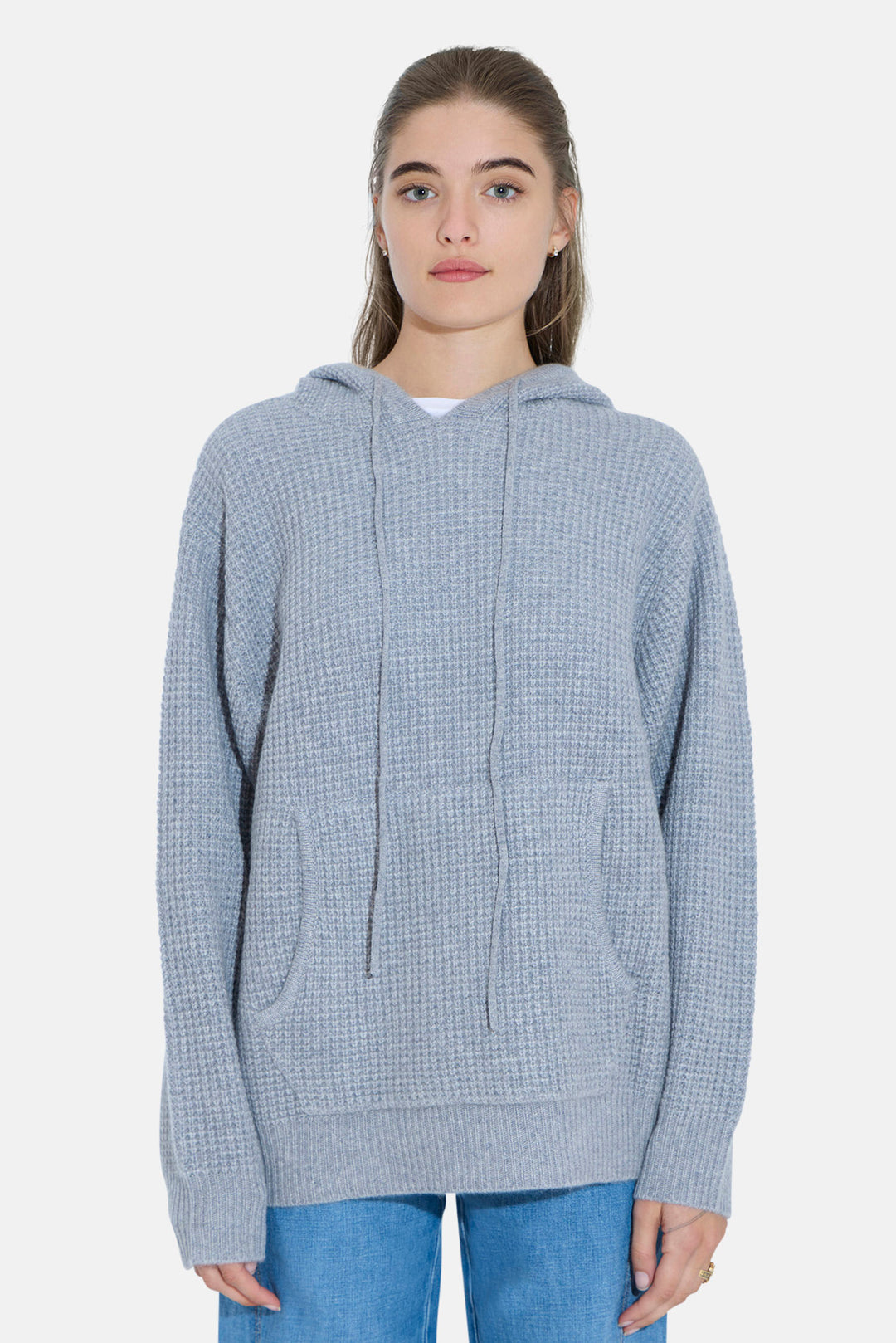 Montecito Waffle Pullover Hoodie Castle Grey