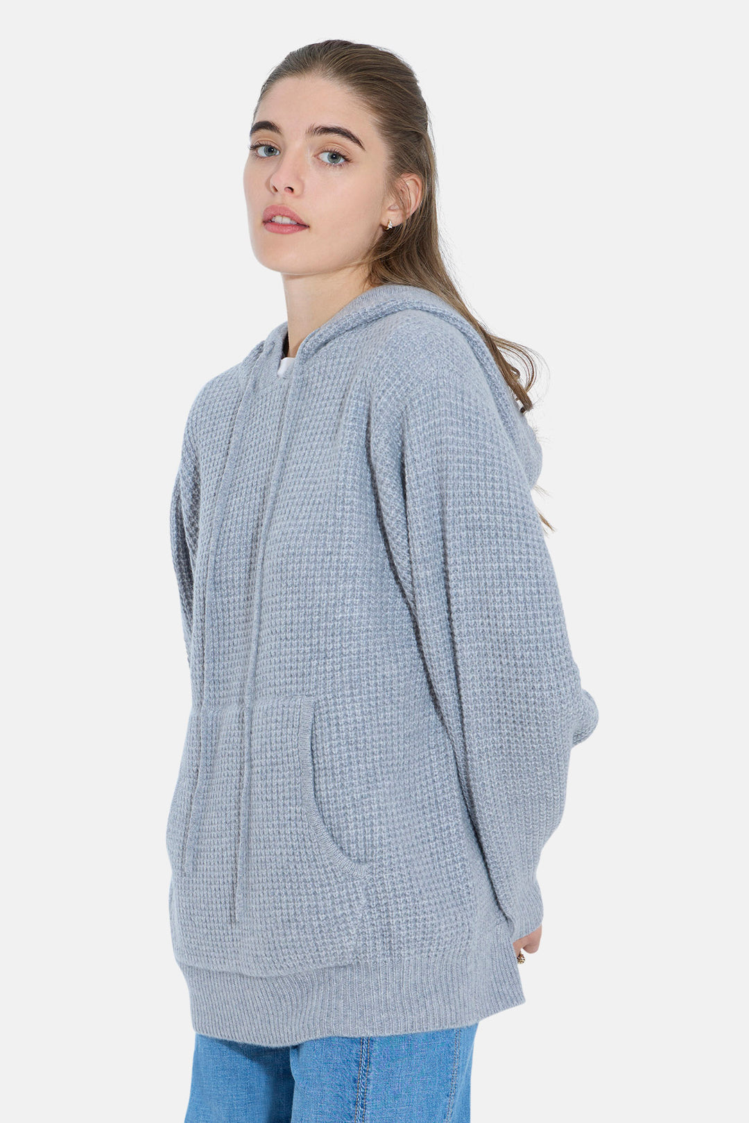 Montecito Waffle Pullover Hoodie Castle Grey