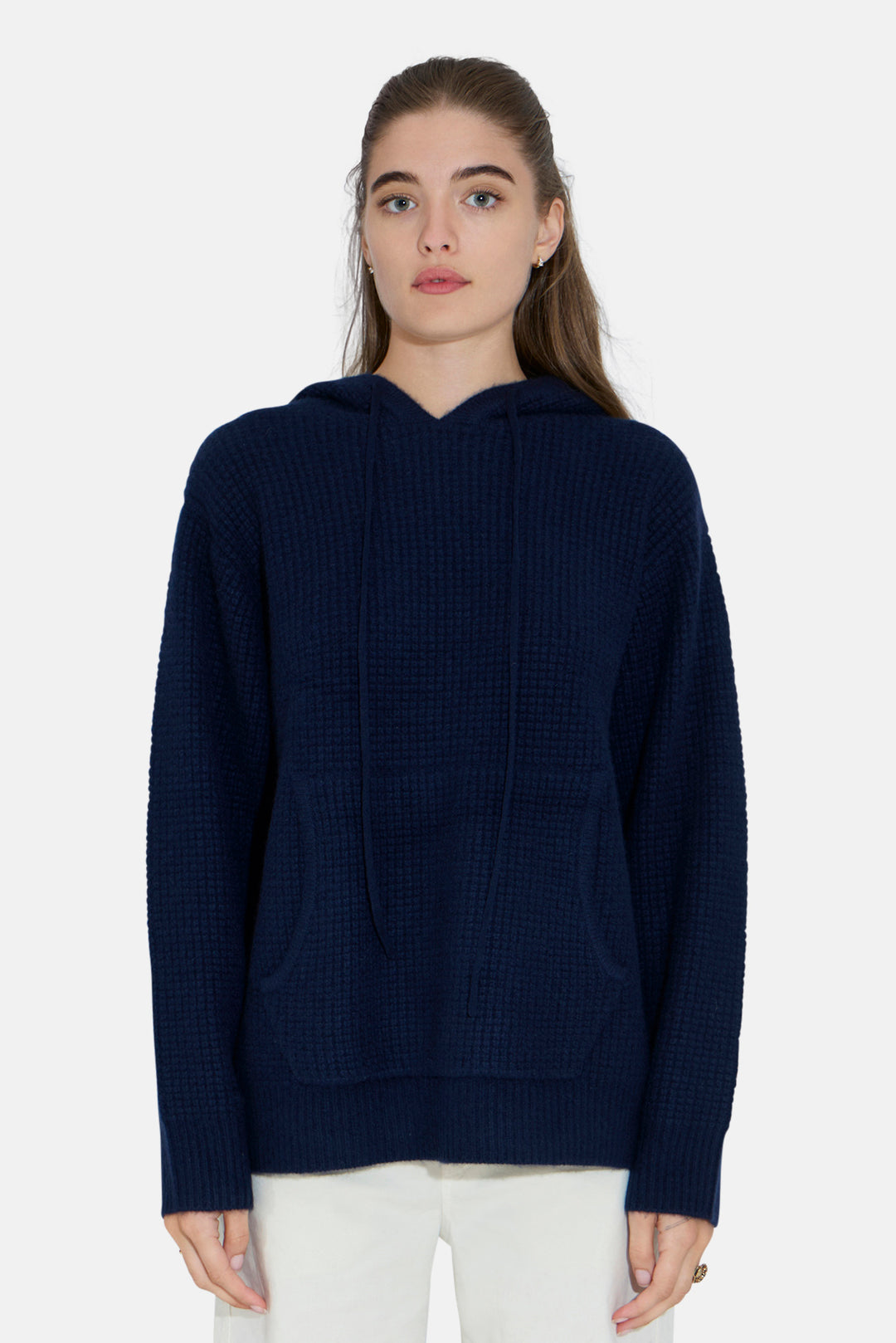 Montecito Waffle Pullover Hoodie Navy