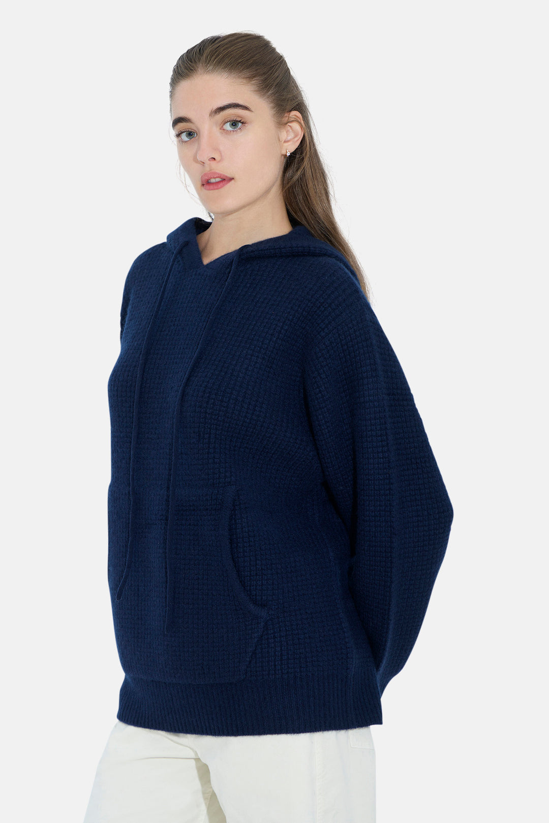 Montecito Waffle Pullover Hoodie Navy