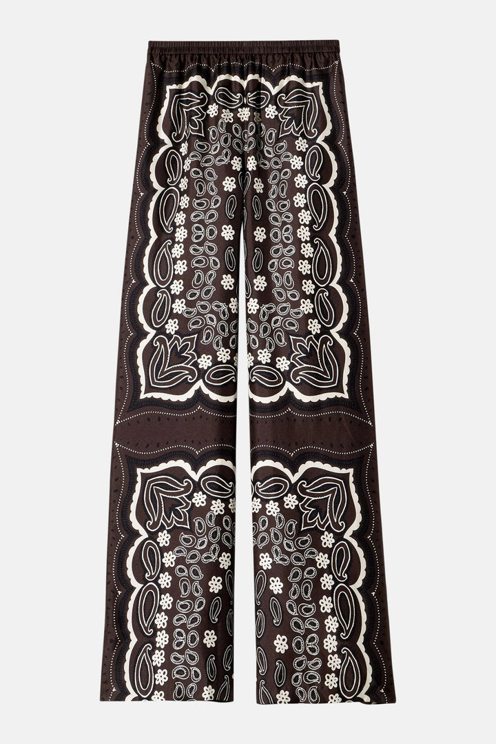Morgan Pant Brown/Ivory Bandana Print