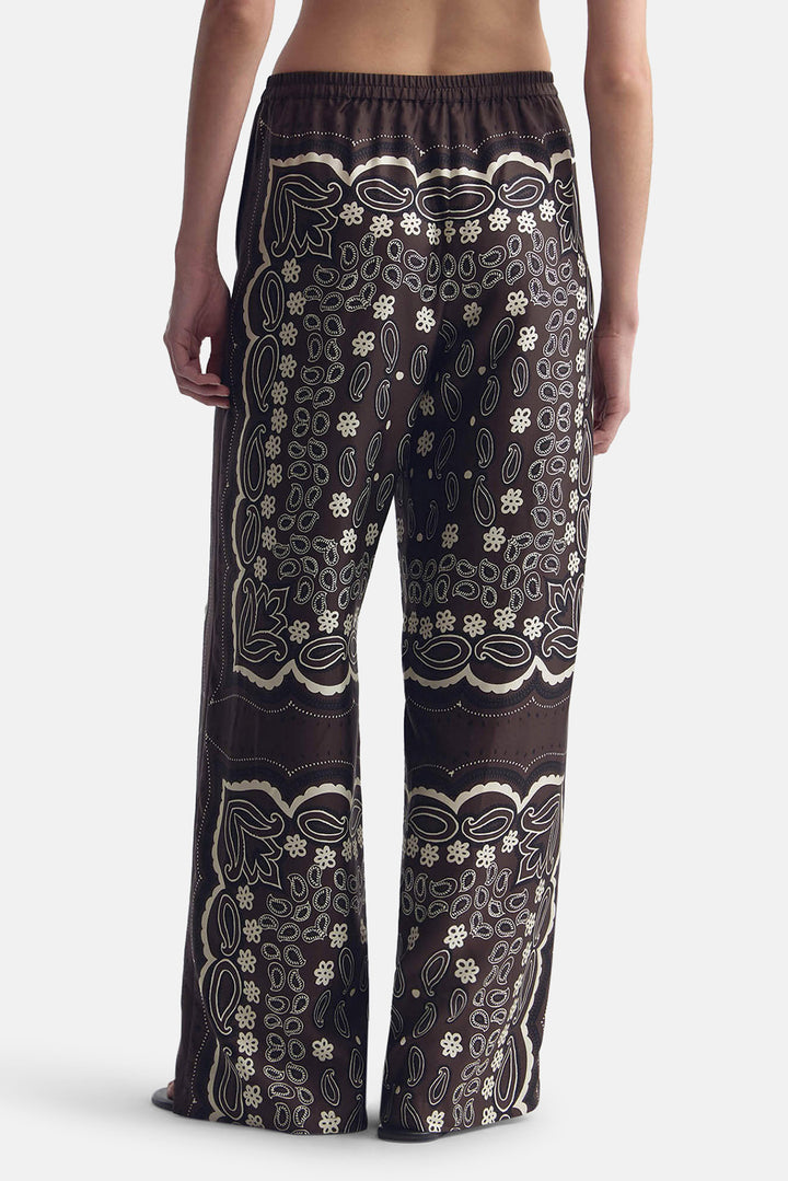 Morgan Pant Brown/Ivory Bandana Print