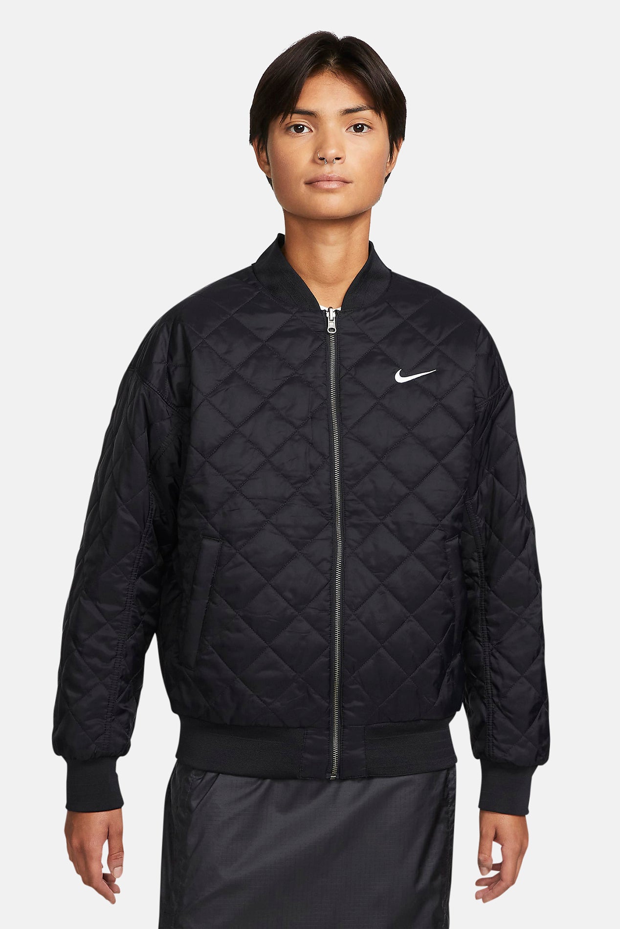 Women's Reversible Varsity Bomber Jacket Black – blueandcream