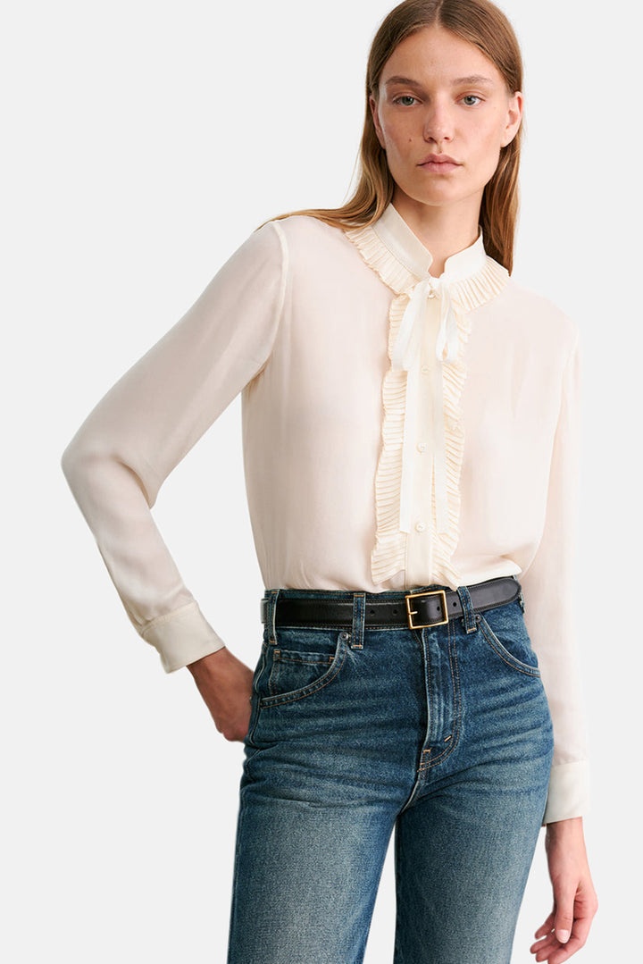 Bertille Ruffle Shirt Ivory