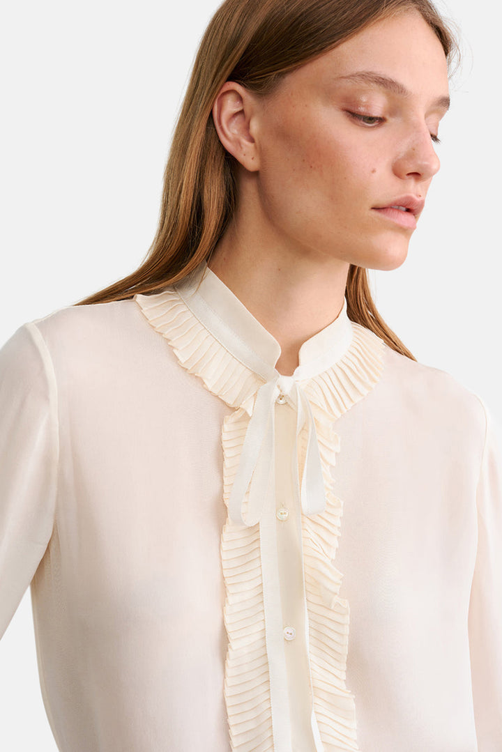 Bertille Ruffle Shirt Ivory
