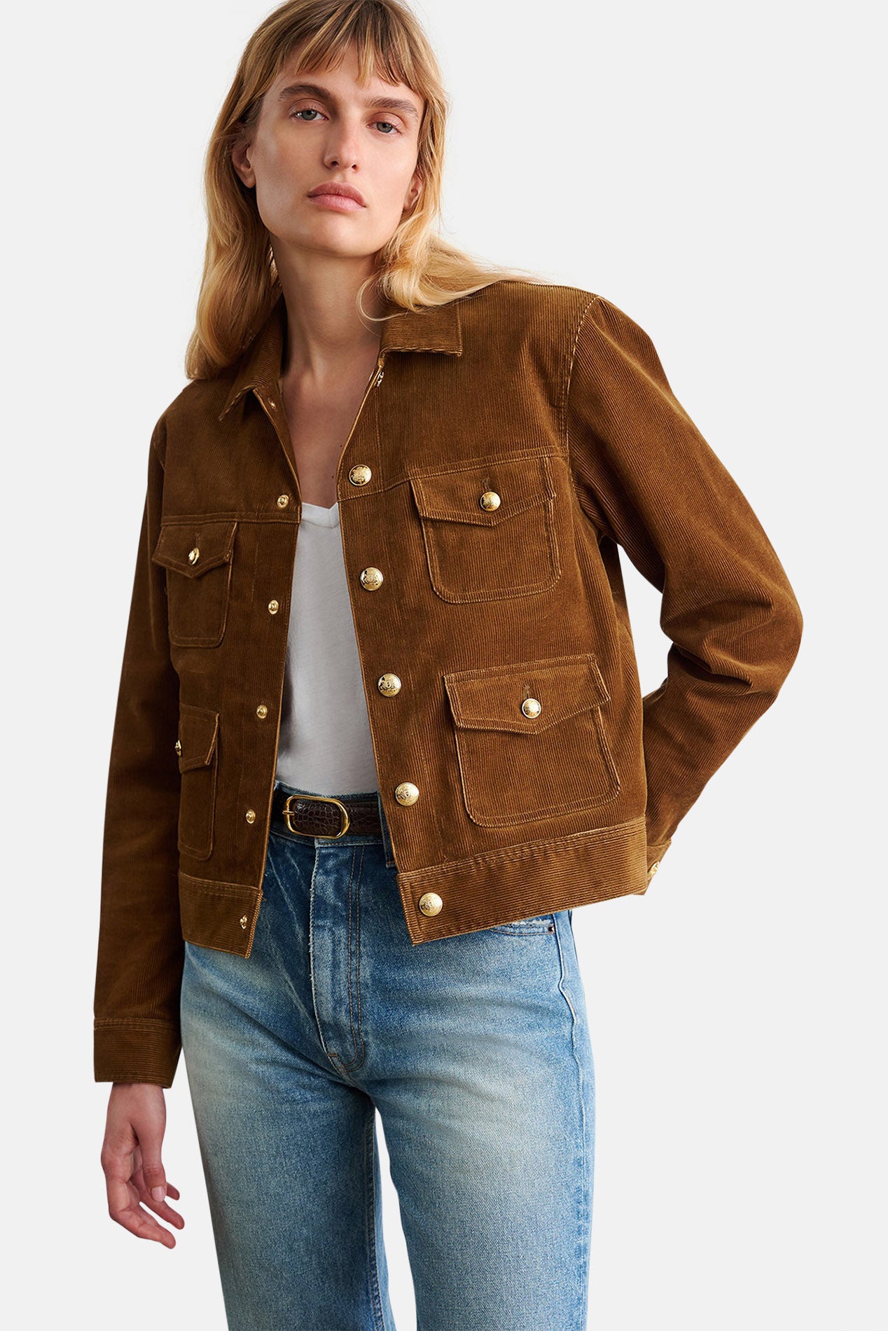 Nili Lotan Lizeth Corduroy Jacket Camel – blueandcream