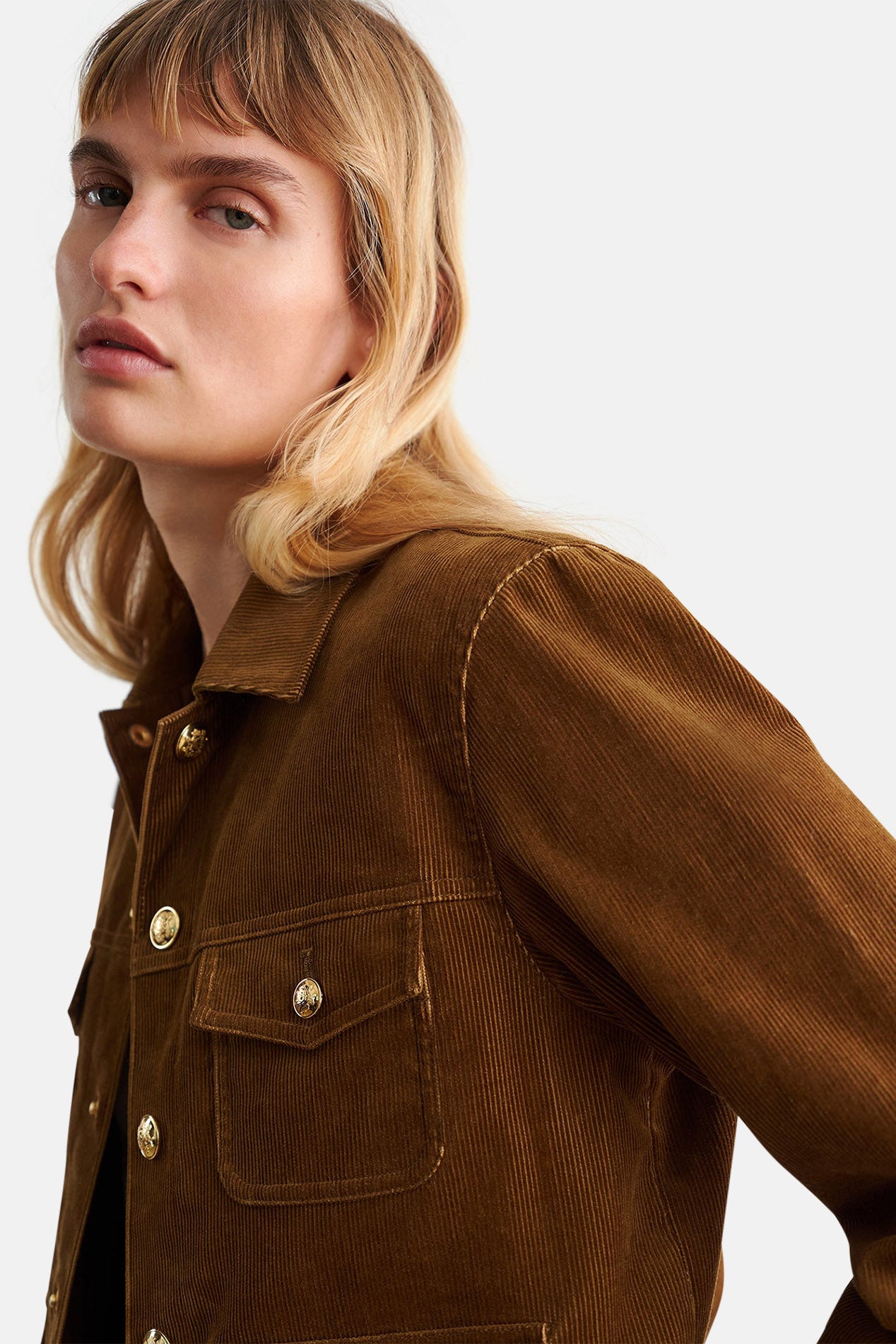 Nili Lotan Lizeth Corduroy Jacket Camel – blueandcream