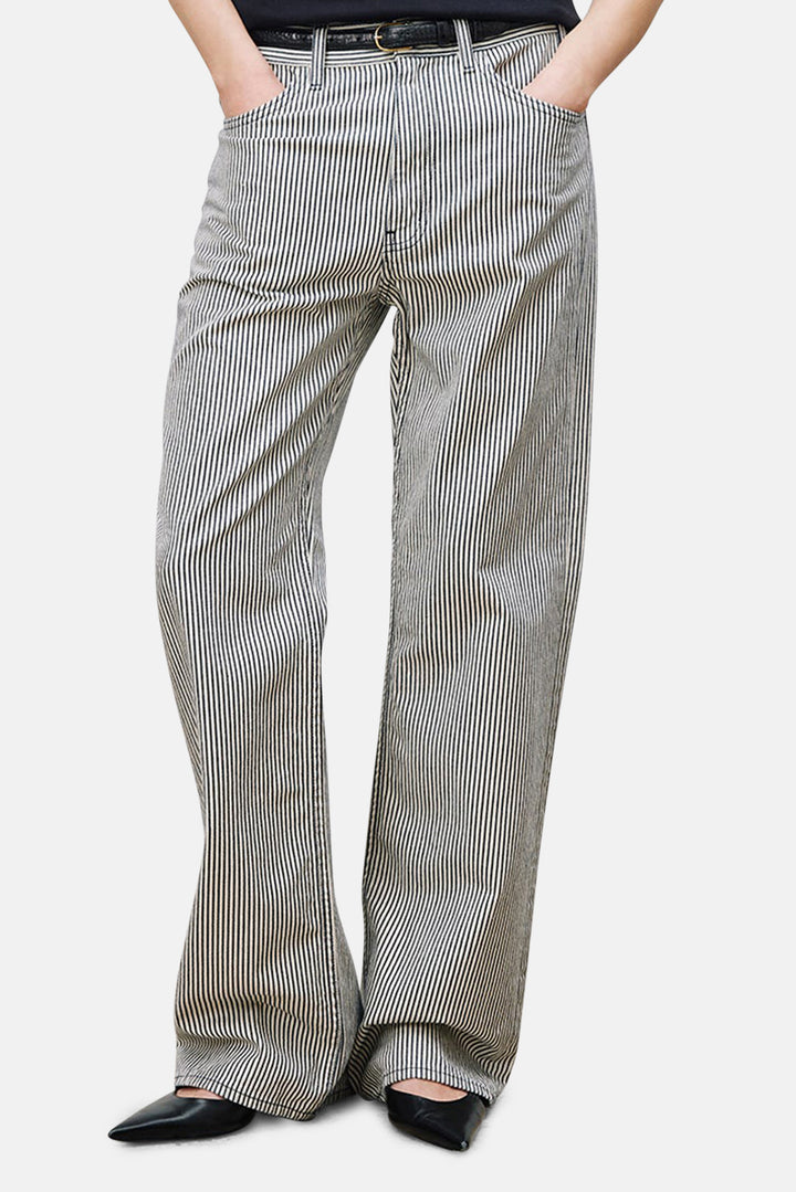 Mitchell Jean White/Indigo Hickory Stripe