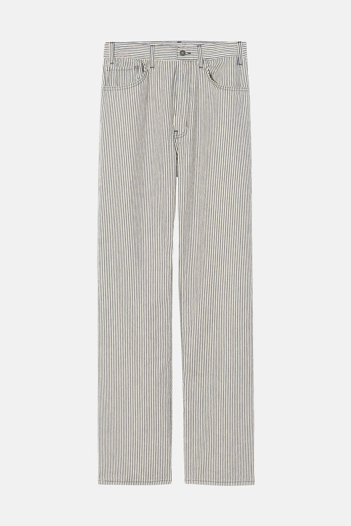 Mitchell Jean White/Indigo Hickory Stripe