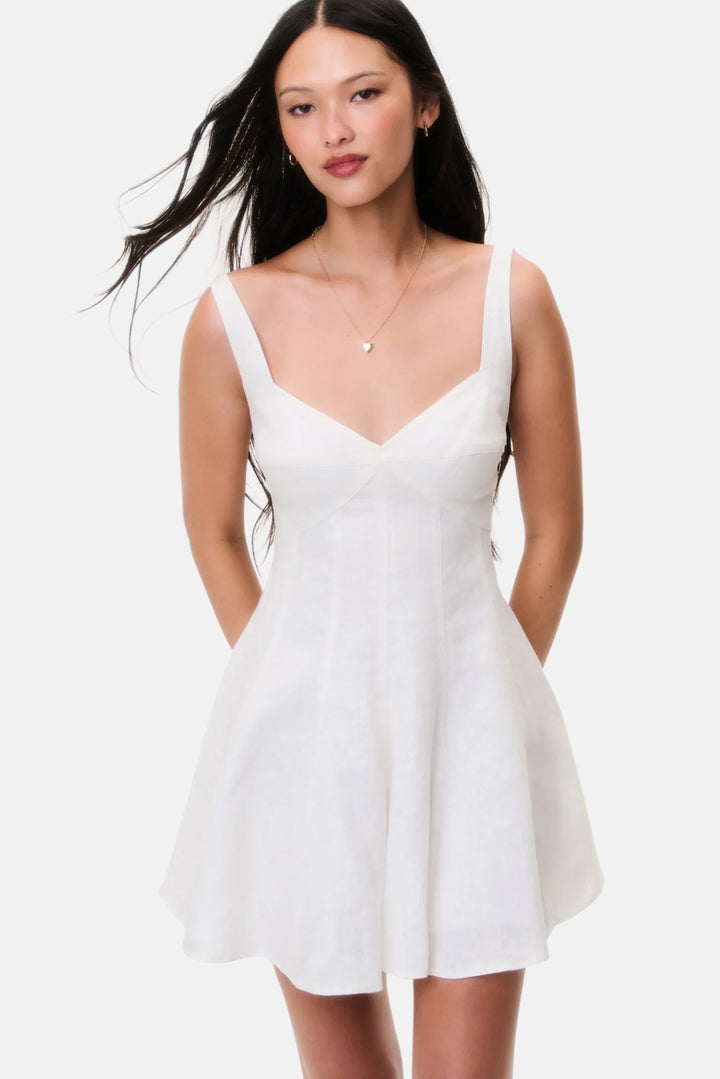 Nabi Linen Mini Dress White