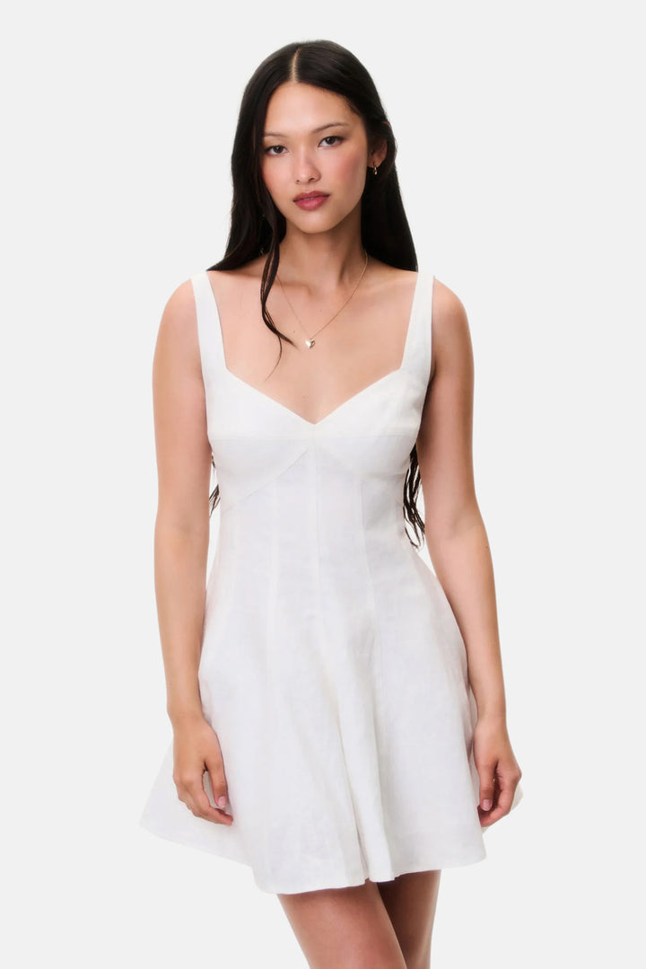 Nabi Linen Mini Dress White