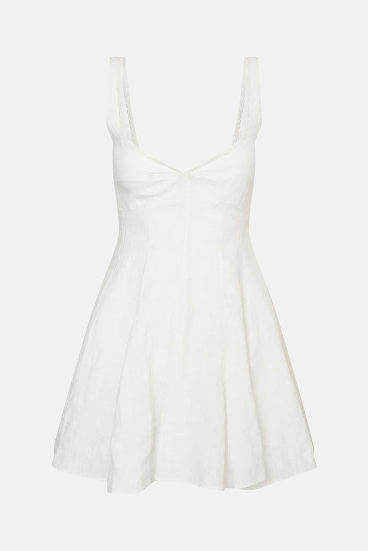 Nabi Linen Mini Dress White