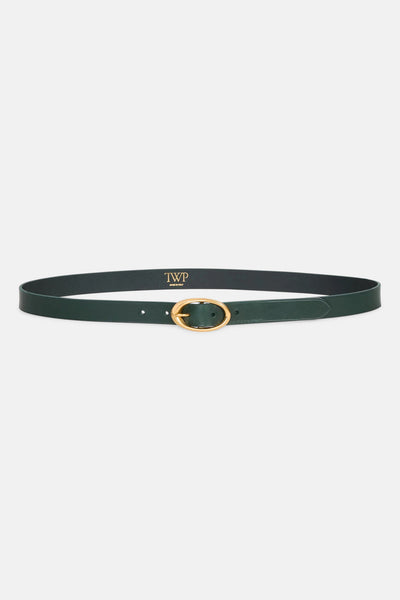 NEW TWP women\'s narrow belt in dark spruce TWP | NARROW BELT | MIDNIGHT – Woodlands main image 4