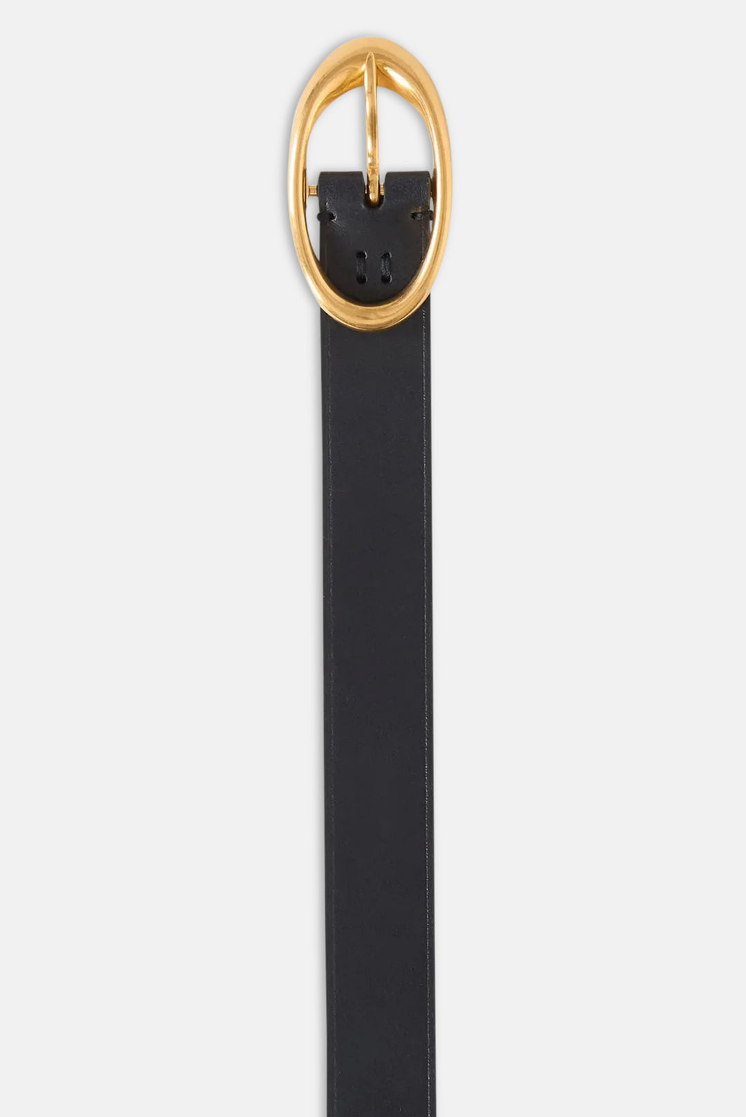 Narrow Belt In Vachetta Leather Midnight
