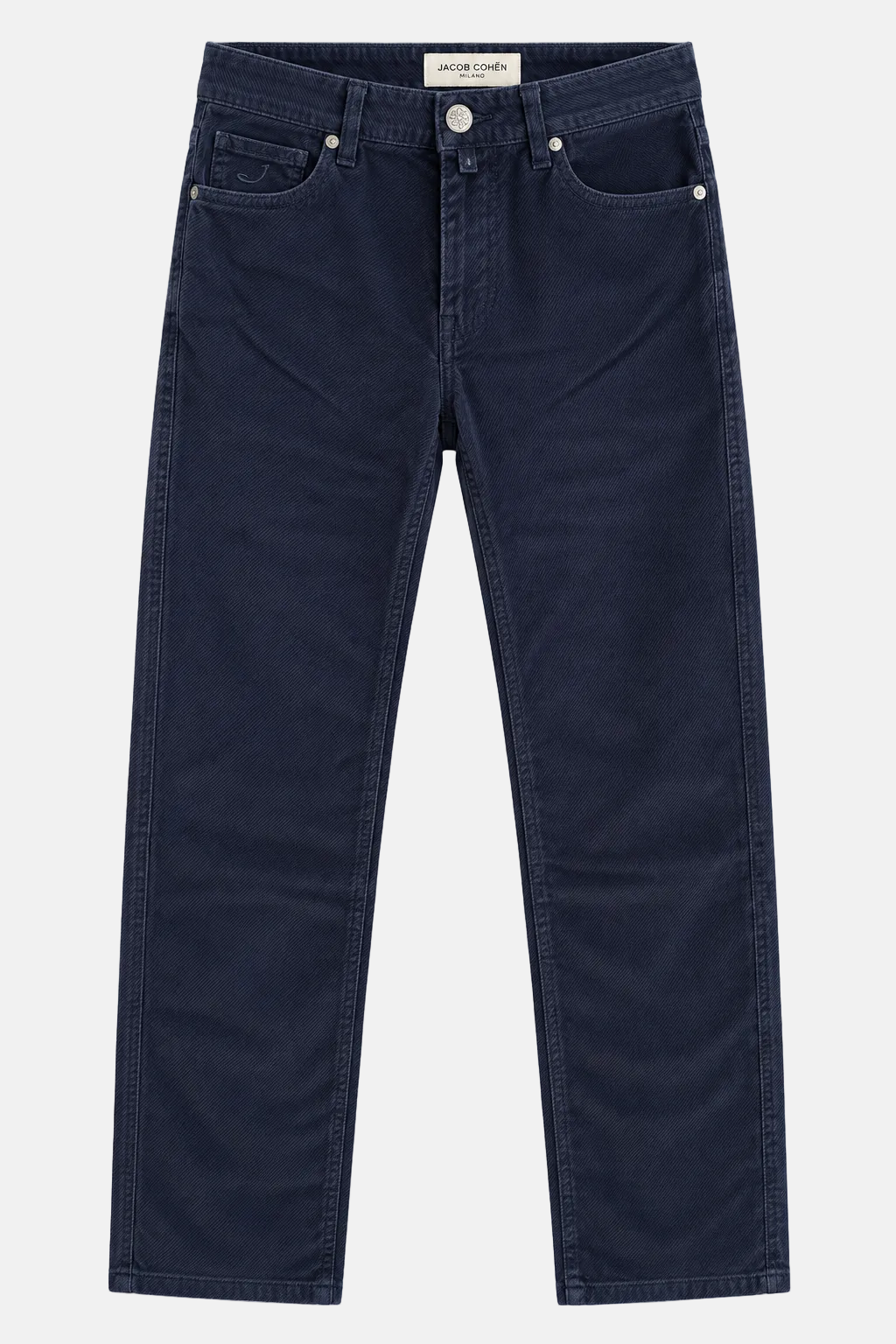 Bard Velvet Twill 5 Pkt Pant in Navy w/ Speckled Patch