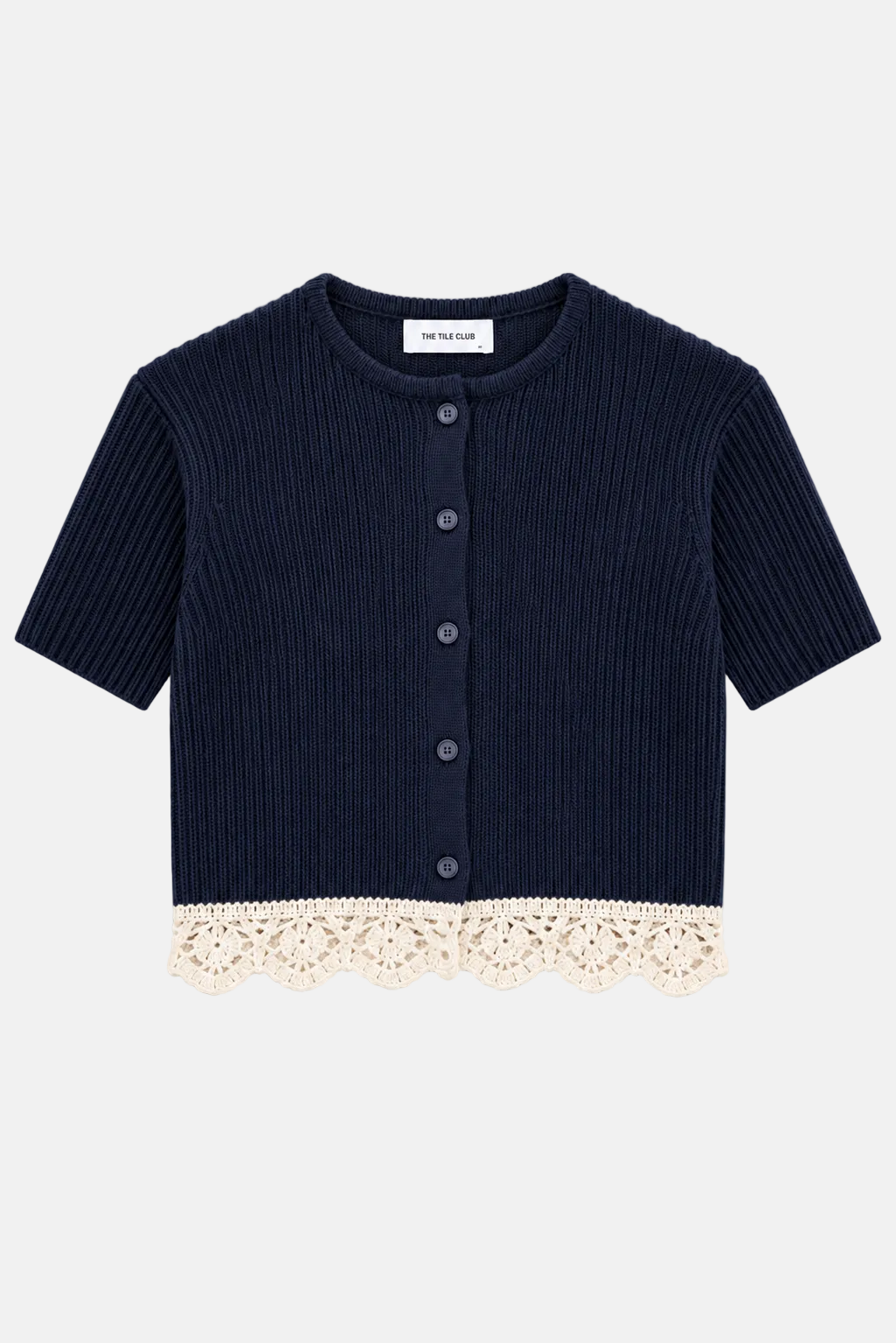 Ines Ribbed Cardigan Navy