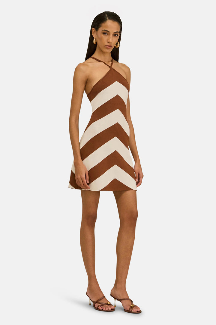Nelson Dress Large Saddle Stripe