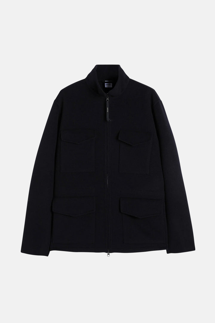 Nelson Wool Bomber Jacket Navy