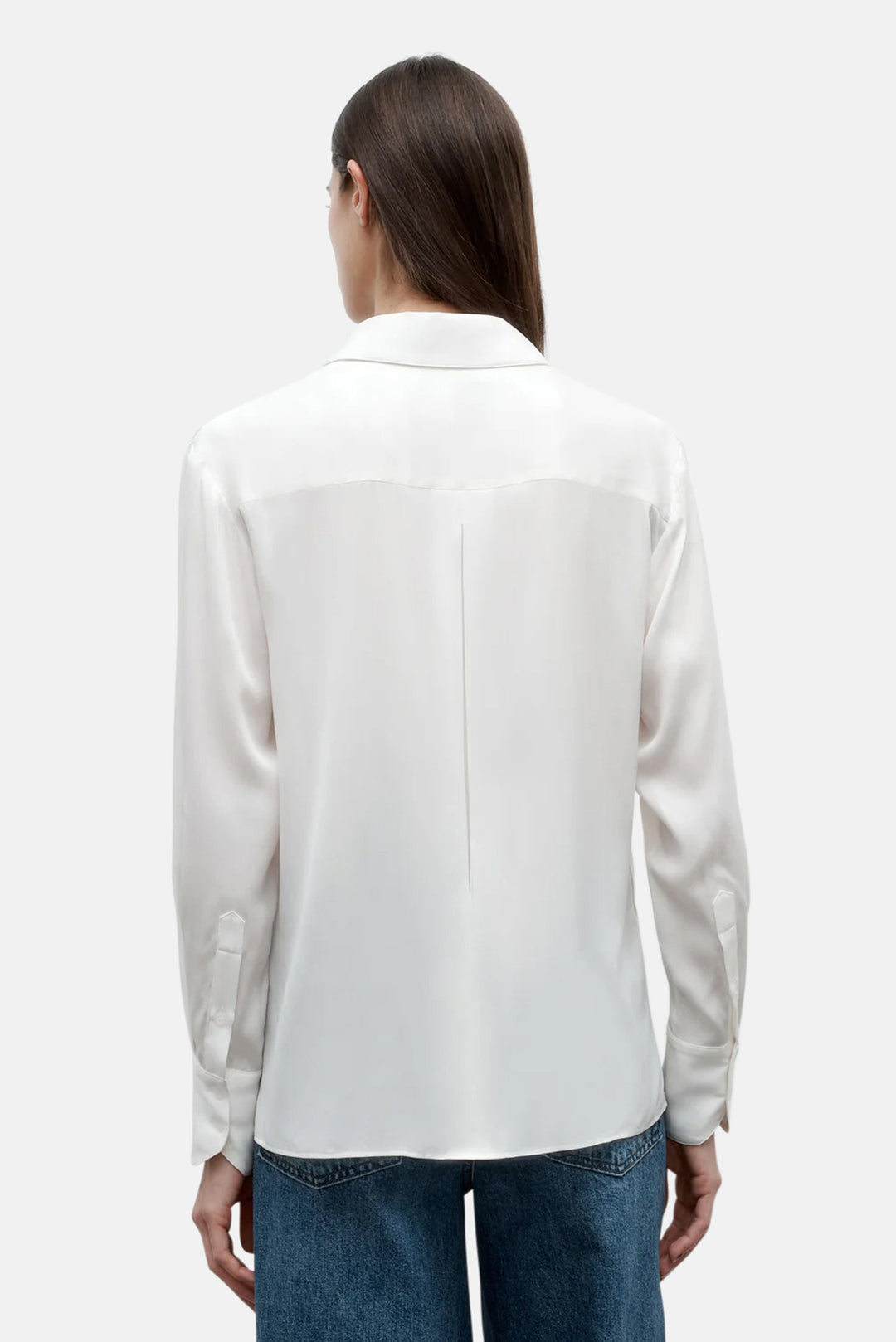 New Joey Shirt in Silk Ivory