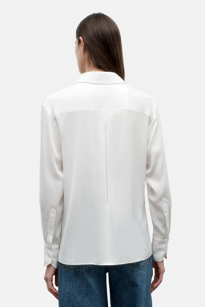 New Joey Shirt in Silk Ivory