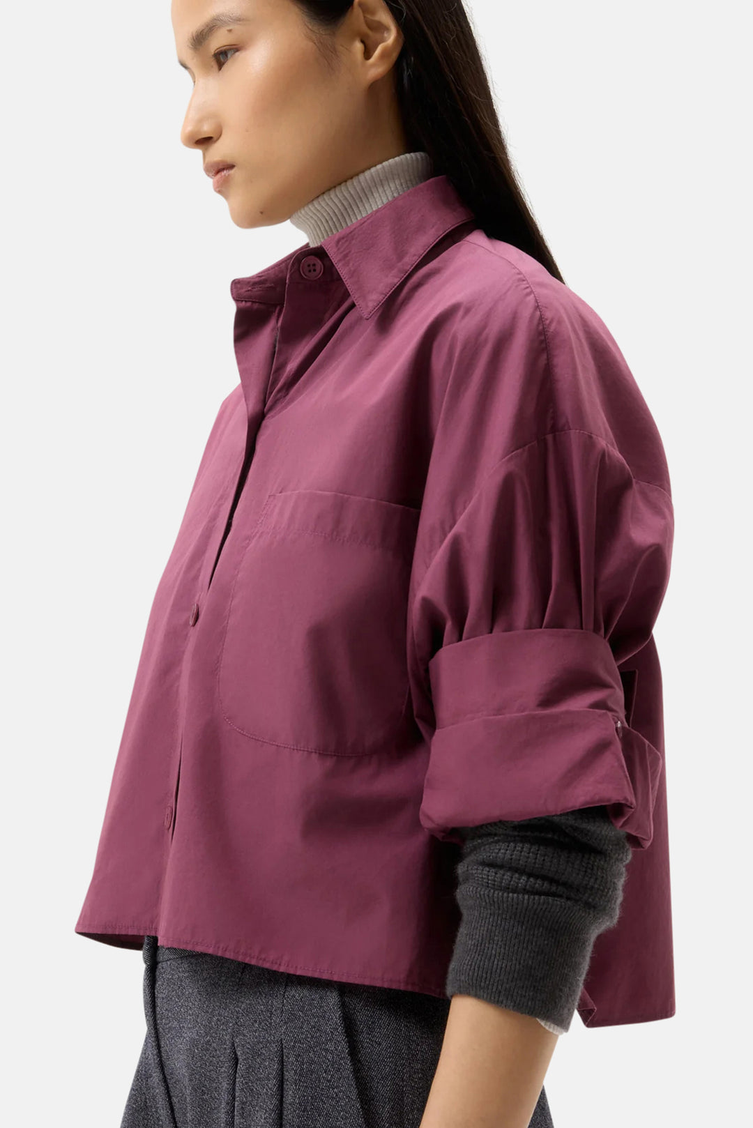 Next Ex Crop Shirt Crushed Violets