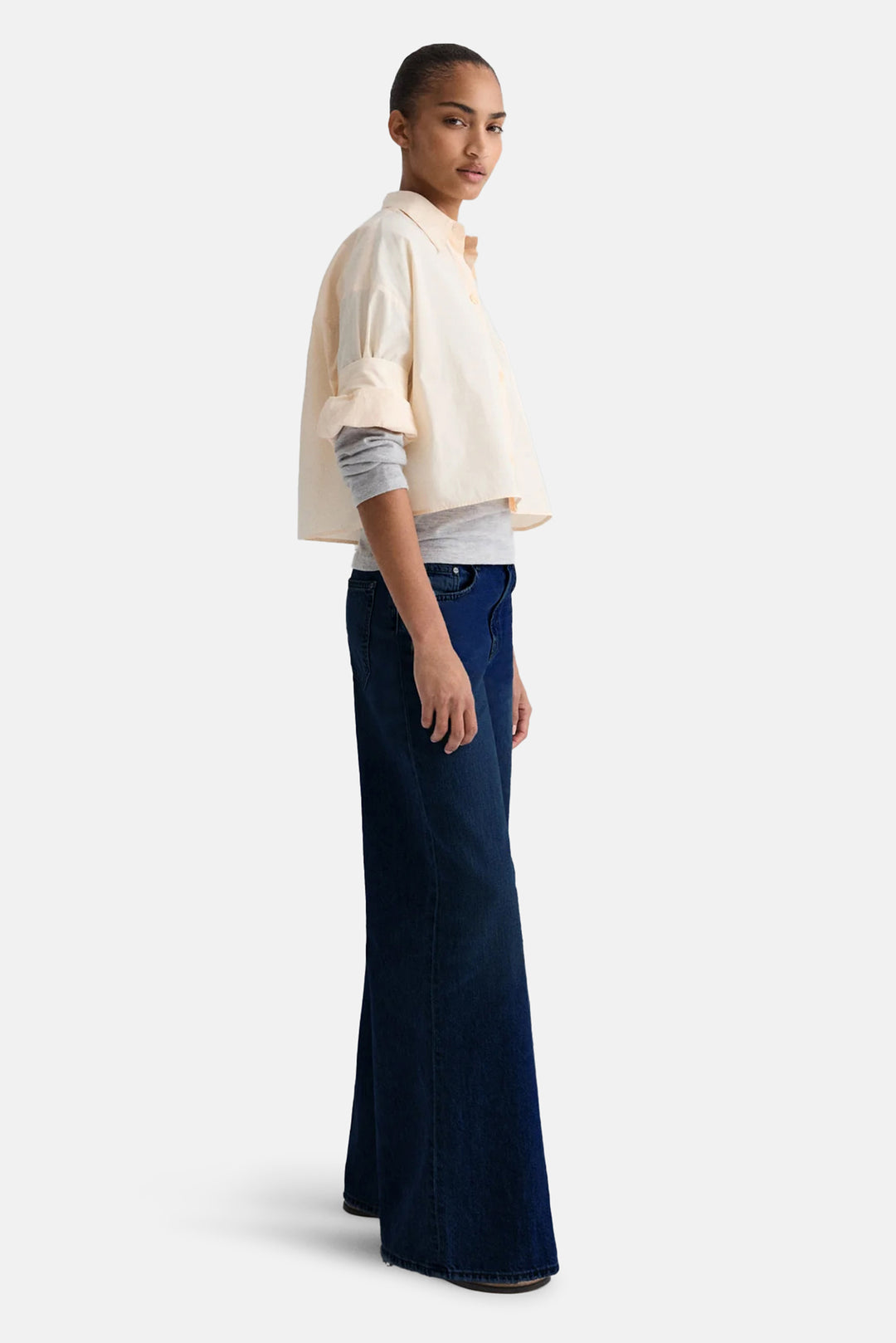Next Ex Crop Shirt In Flan