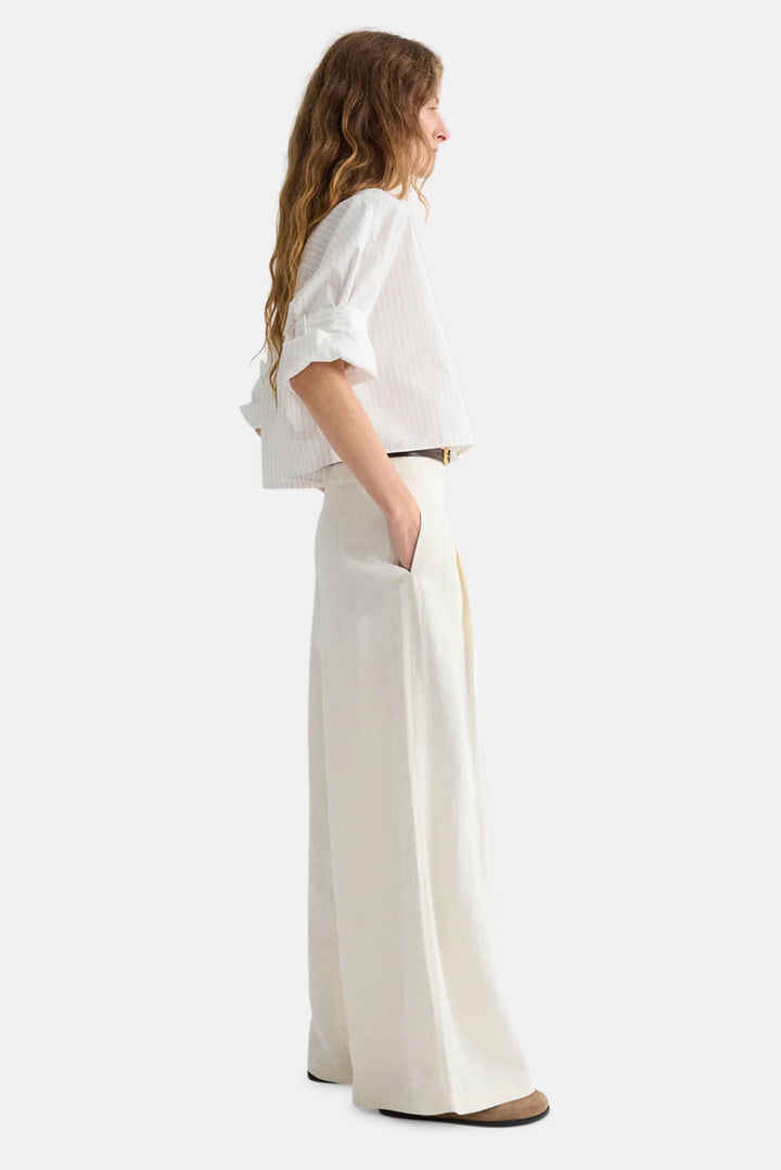 Next Ex Crop Shirt In White Multi