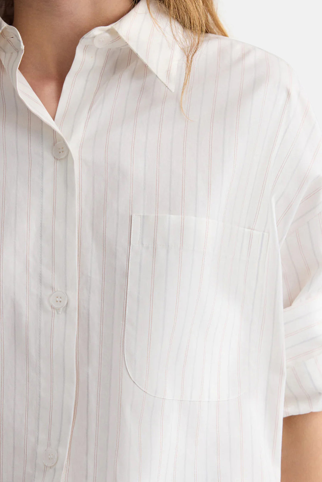 Next Ex Crop Shirt In White Multi