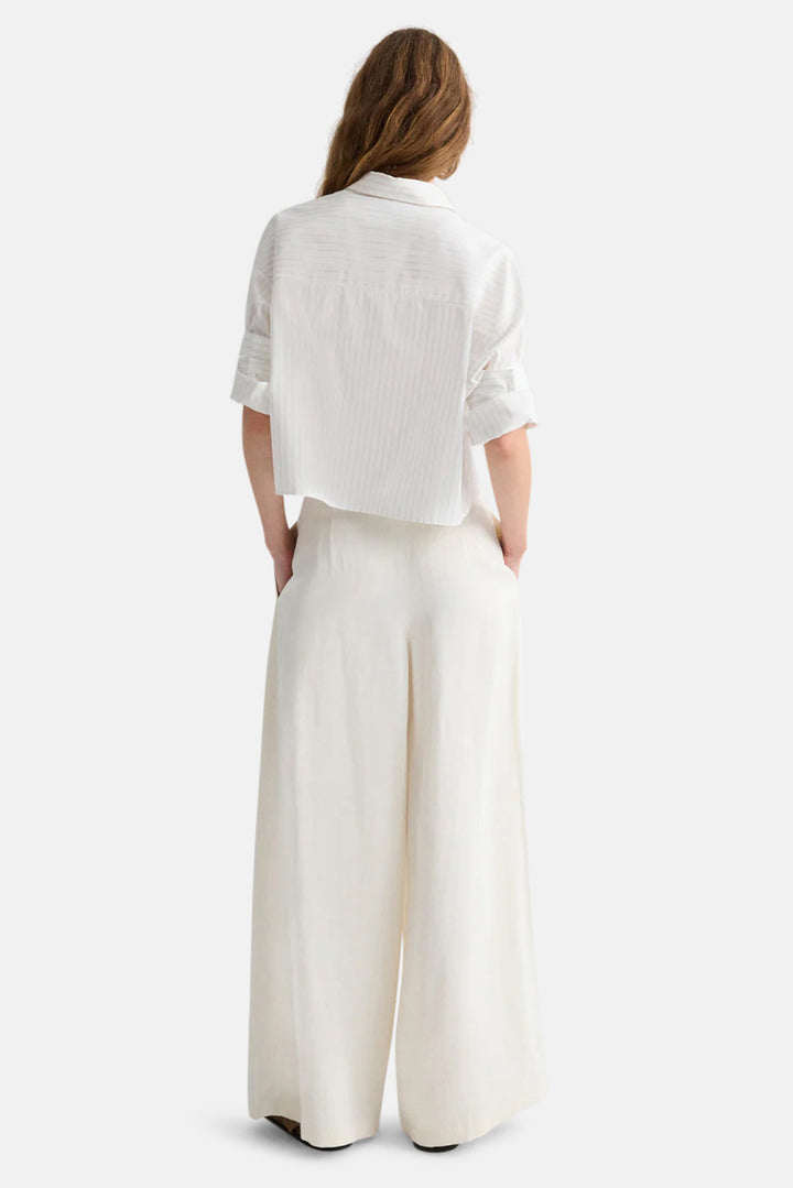 Next Ex Crop Shirt In White Multi