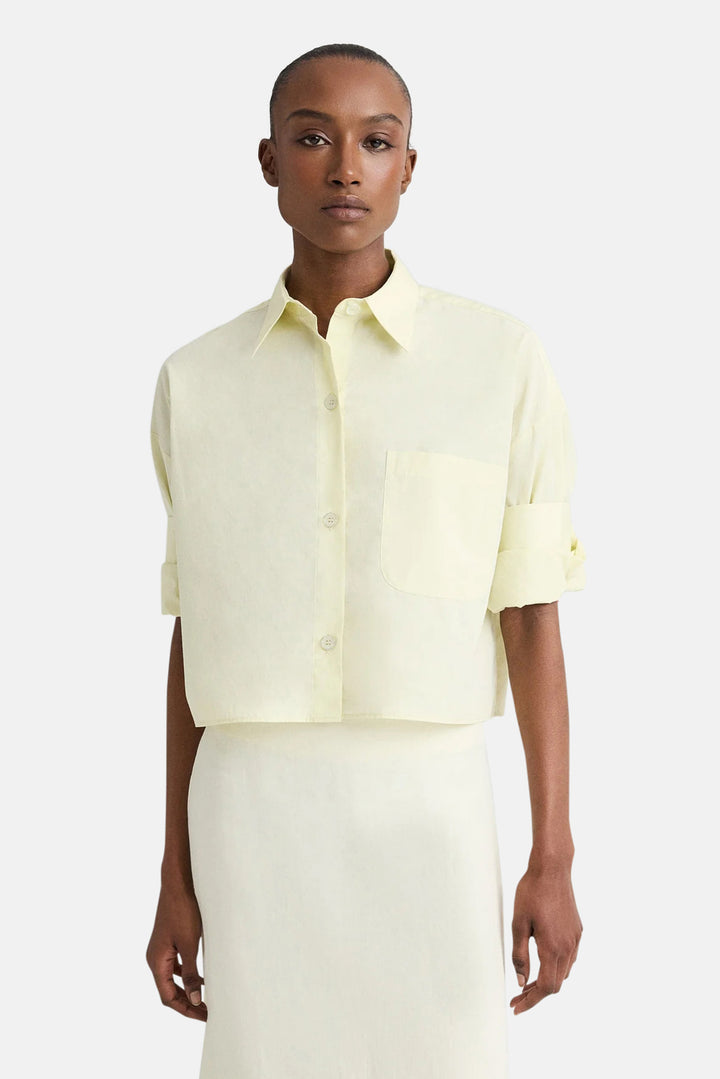 Next Ex Crop Shirt in Glass Green