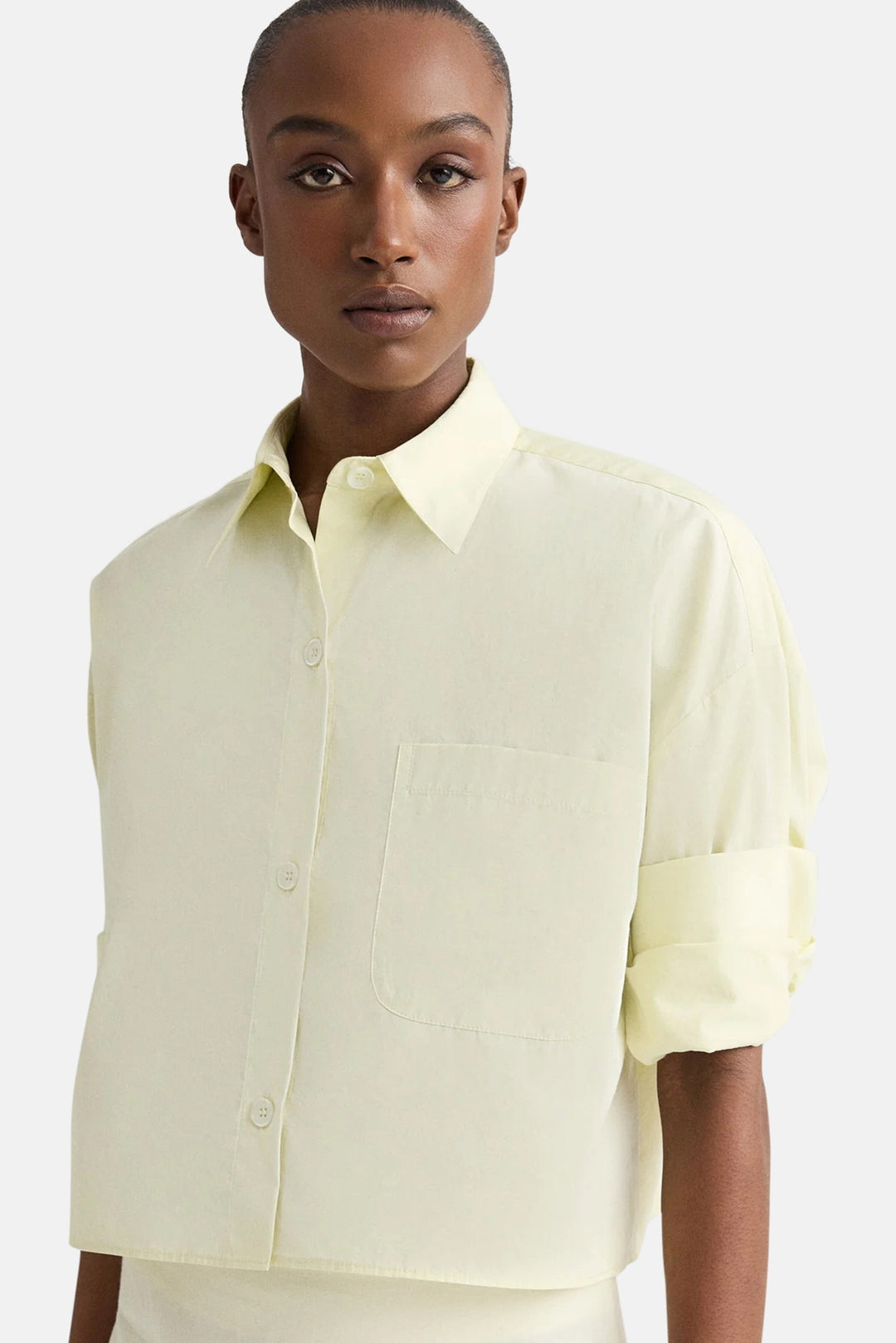 Next Ex Crop Shirt in Glass Green